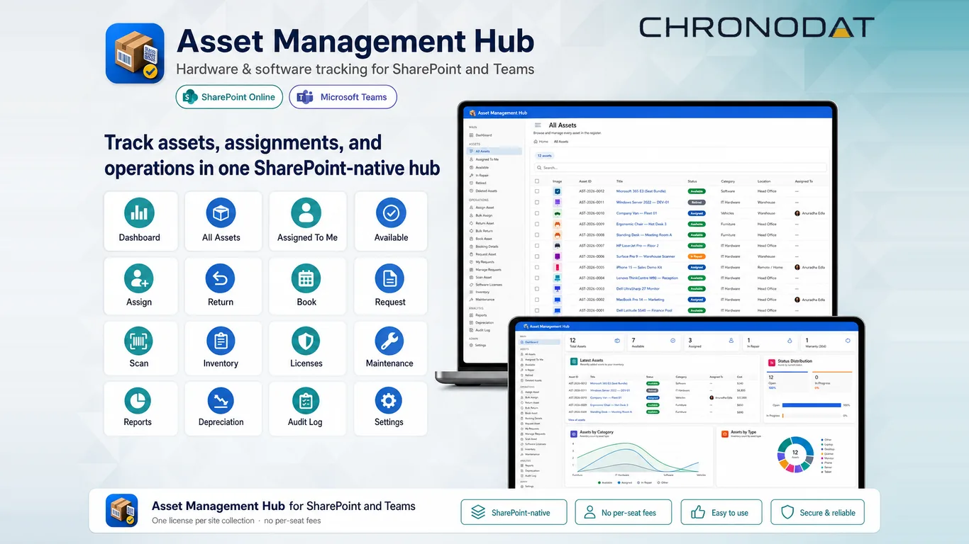 Asset Management Hub asset register