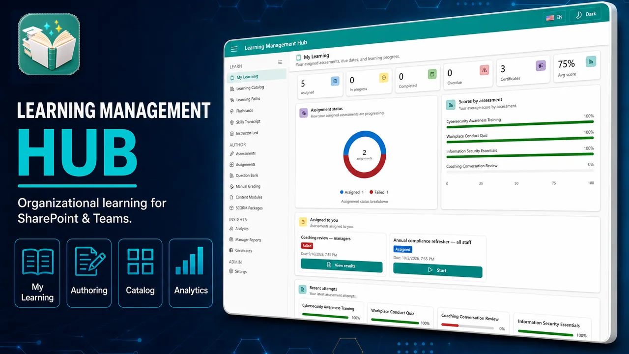Learning Management Hub video walkthrough preview