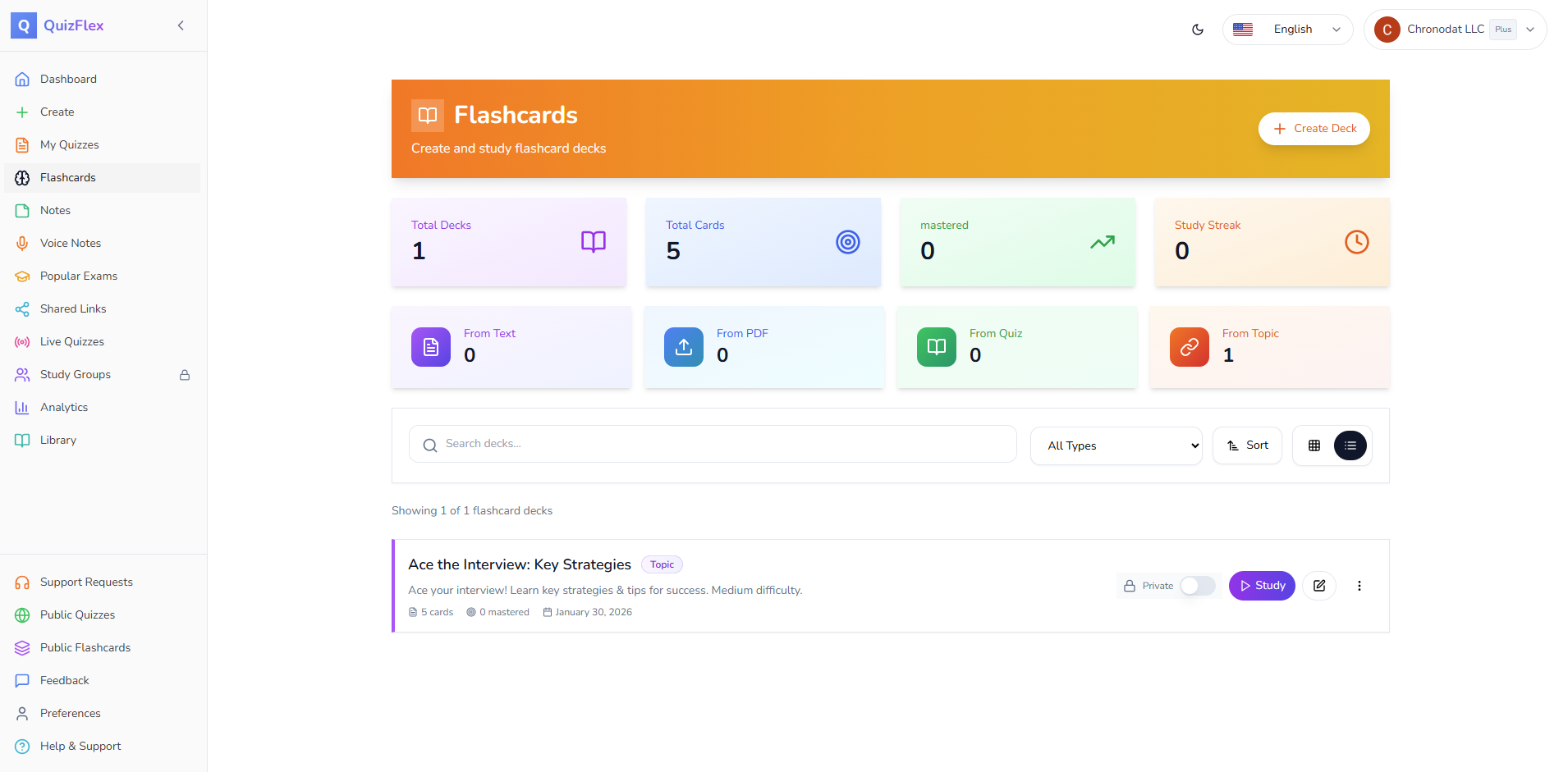QuizFlex AI Flashcards