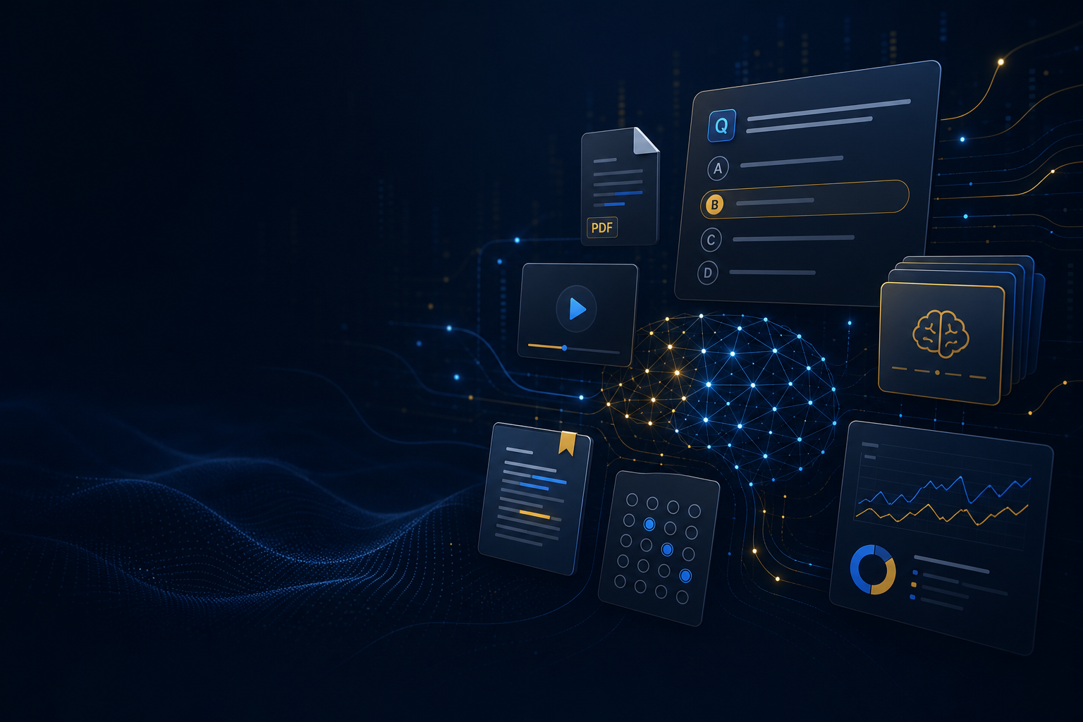 QuizFlex AI quiz generation background