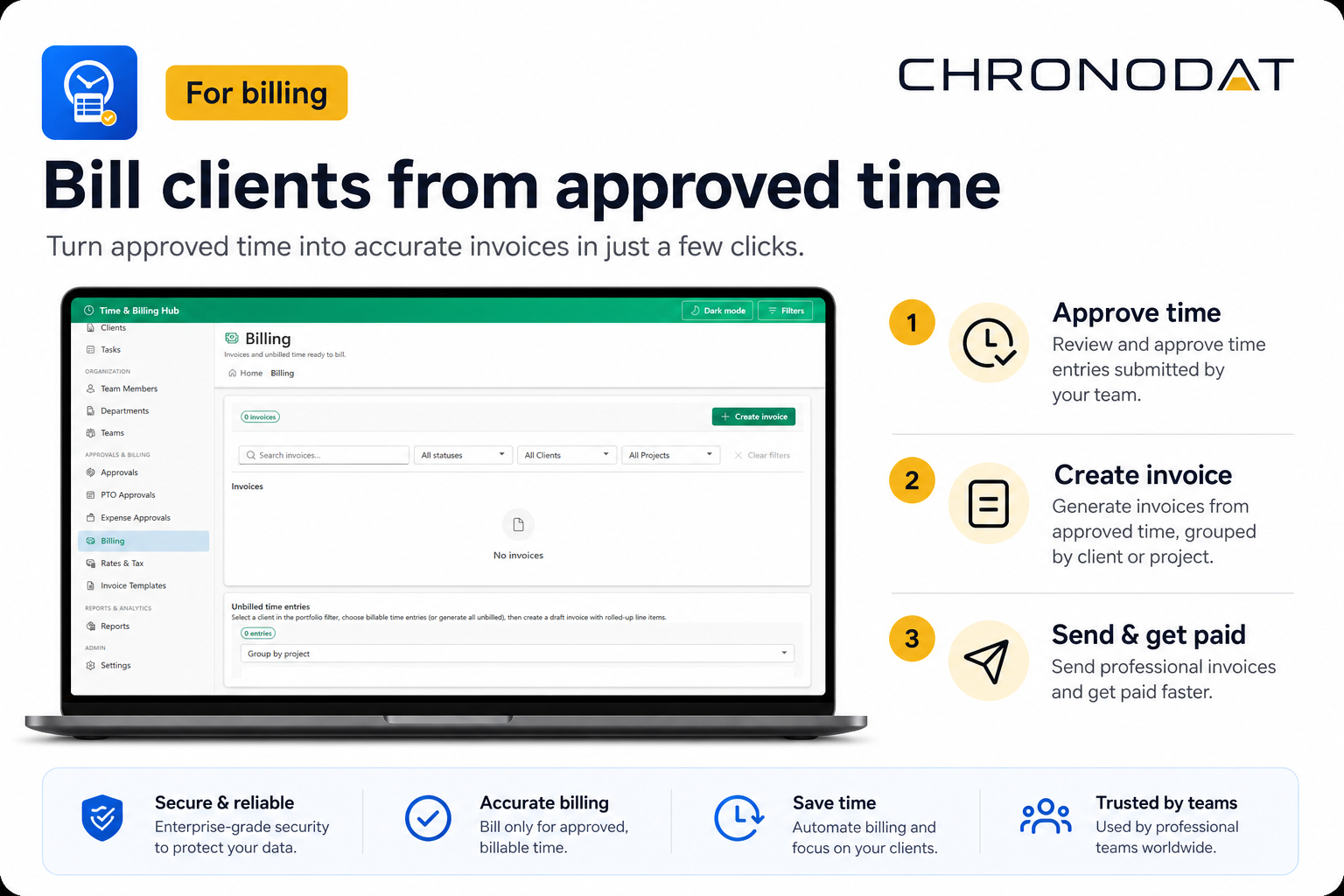 Bill clients from approved time