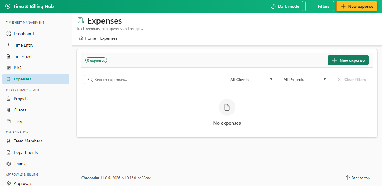 Expenses list